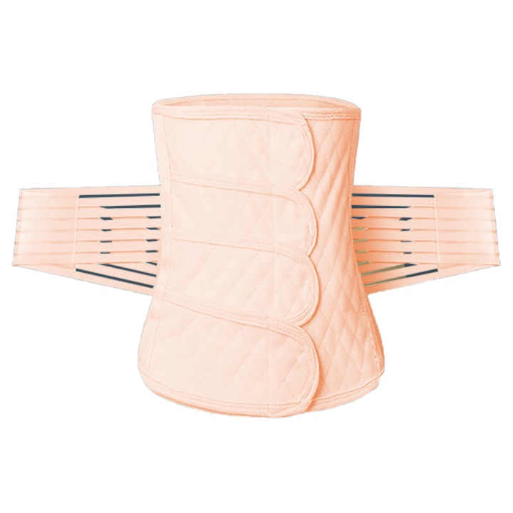 Следродилен коремен колан, регулируем, за отслабване, телесен цвят, XXL