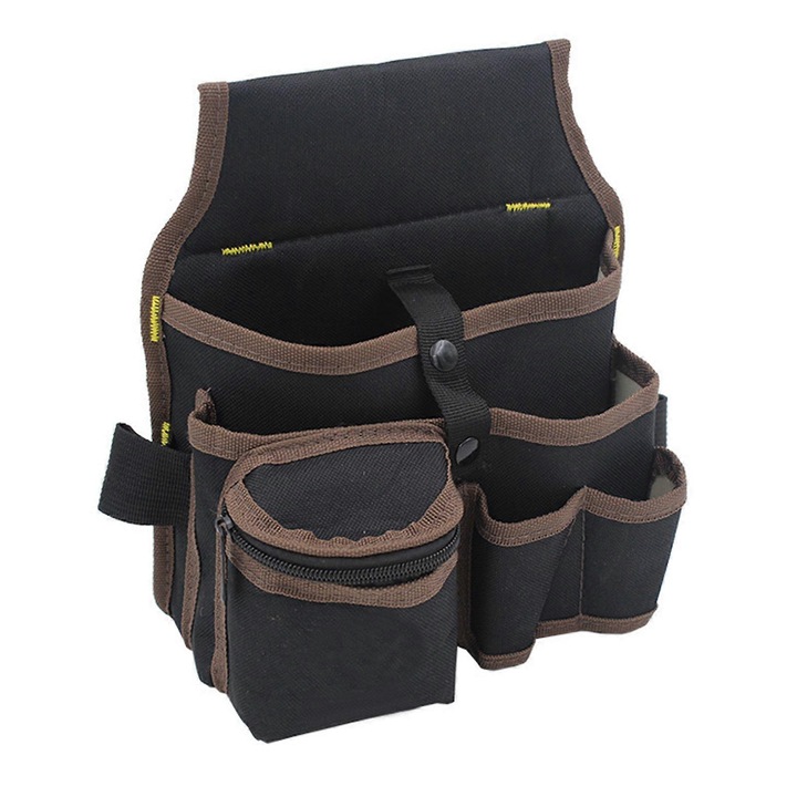 Többfunkciós szerszámtáska, 21x24x5 cm, zöld, állítható pánttal