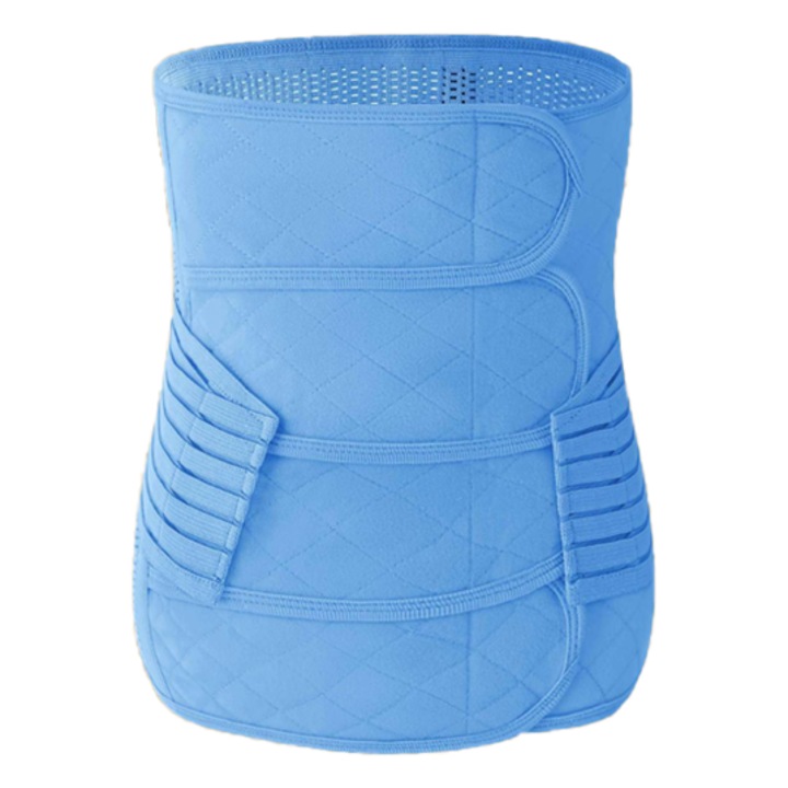 Centura postnatala, ajustabila, albastru deschis, L