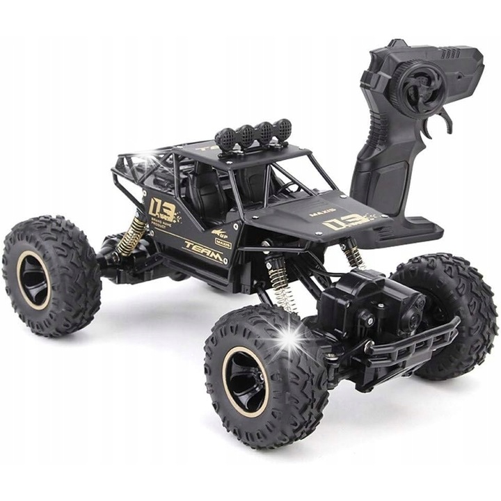 Masinarc remote control EDAXE Rock Rover 4x4, 1:16, 2 motoare, 20 minute autonomie, antiderapante