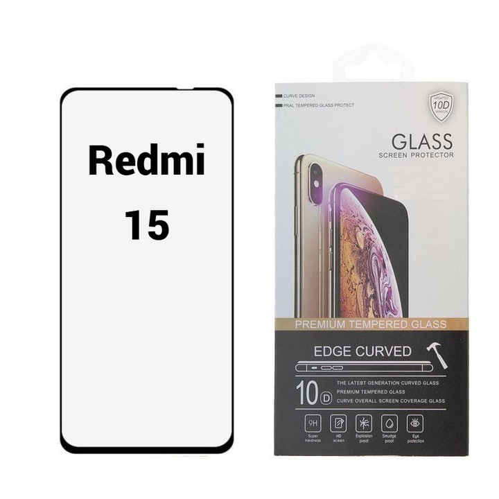 Folie Protectie Ecran 10D pentru Xiaomi Redmi 15