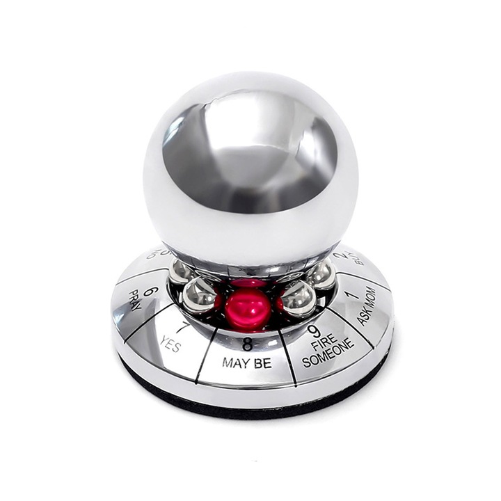 Декоративен метален глобус за бюро, AFKSMILE, антистрес топка, сребрист, 5x5.5см