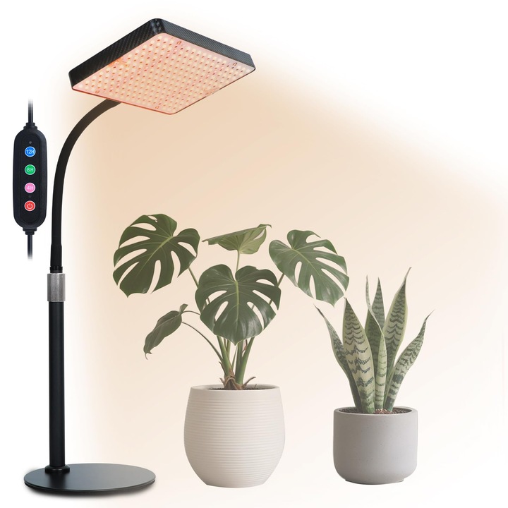 Lampa Plante LED, Putere 25W, Crestere Optima, Spectru Complet, Cronometru, FRGROW