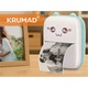 KRUMAD Mini hordozható Bluetooth hőnyomtató - kompakt fotónyomtató 200 DPI, tintamentes nyomtatás, Android és iOS kompatibilis, ideális tinédzsereknek és telefonról történő fotónyomtatáshoz