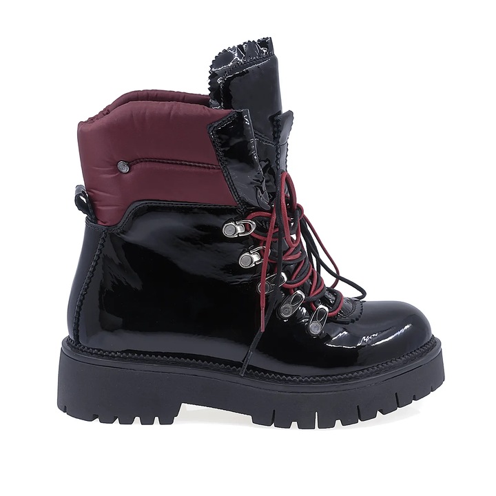 Bocanci dama sport, Anna Viotti, D15-40313, Negru lacuit