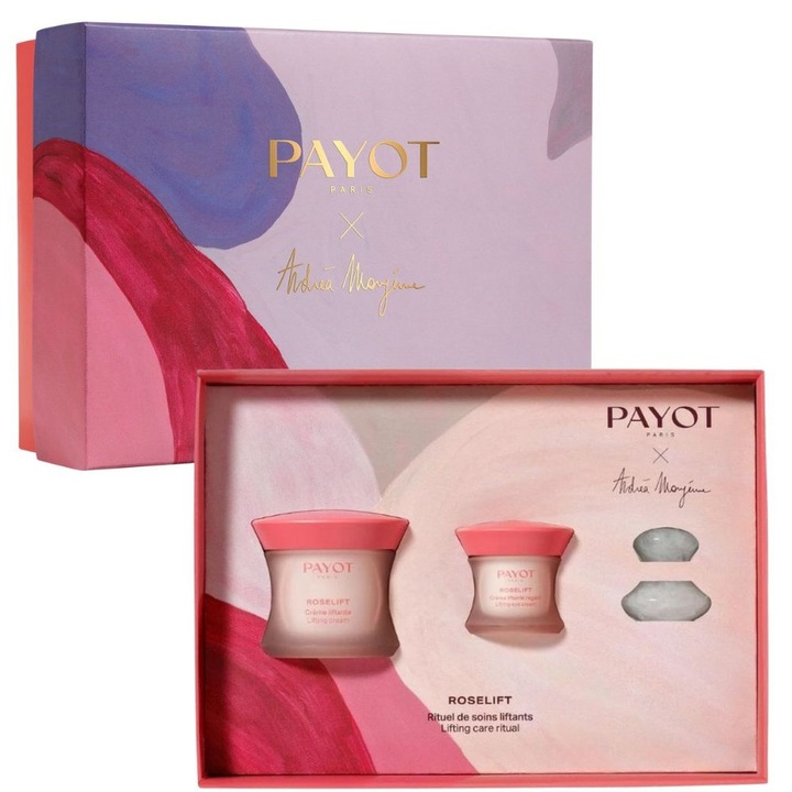 Set Payot Roselift, Arckrém 50 ml, Szemkörnyékápoló krém 15 ml, Fehér Gua Sha