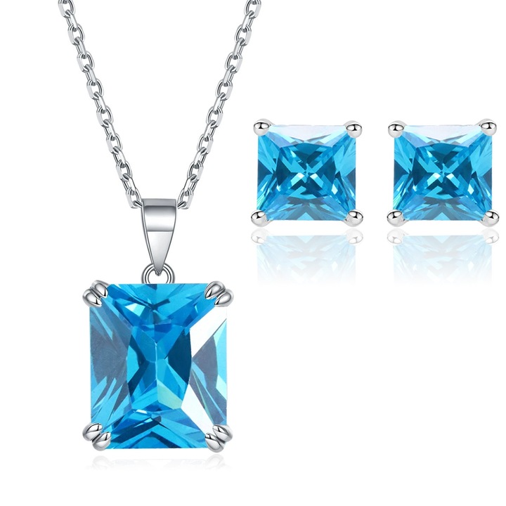 Set Prisma - Cercei si pandantiv cu lantisor