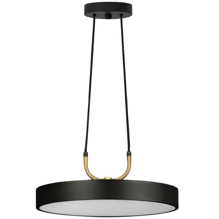 Toolight висяща таванна лампа LED APP947-1CP ROUND, Черно, 30X30X4CM