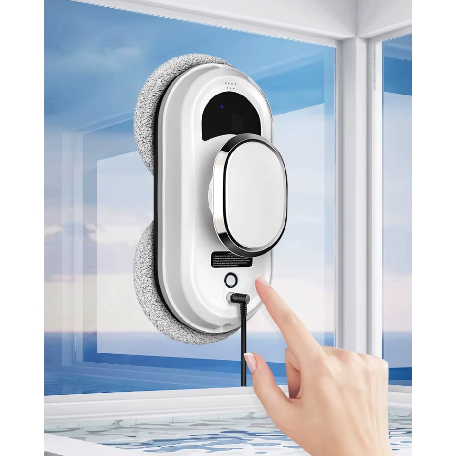 Robot de curățare geamuri ZAXER Smart Window, 72W, acumulator, protecție anti-cadere, alb, 290x144x120mm