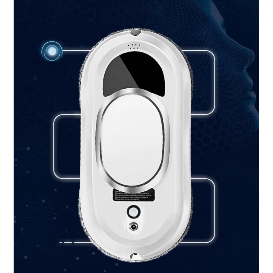 Robot de curățare geamuri ZAXER Smart Window, 72W, acumulator, protecție anti-cadere, alb, 290x144x120mm