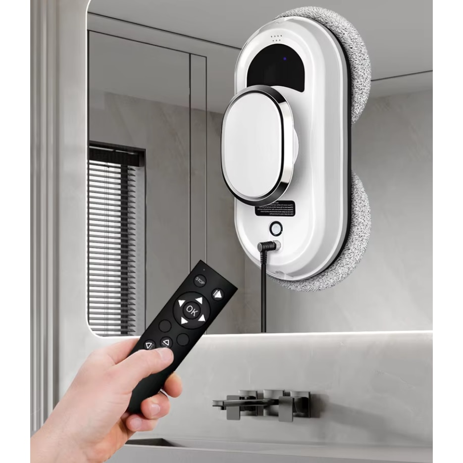 Robot de curățare geamuri ZAXER Smart Window, 72W, acumulator, protecție anti-cadere, alb, 290x144x120mm