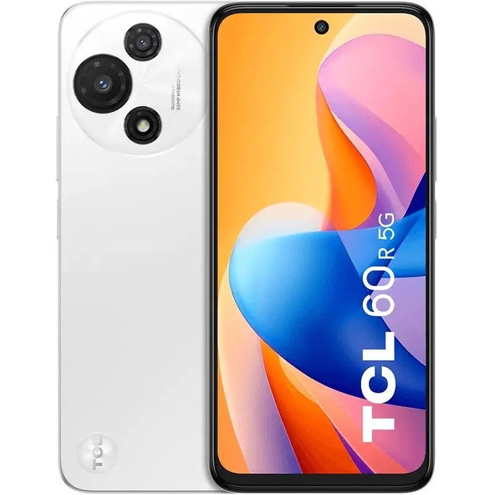 Смартфон TCL 60R 5G, 4GB, 128GB, Pure White