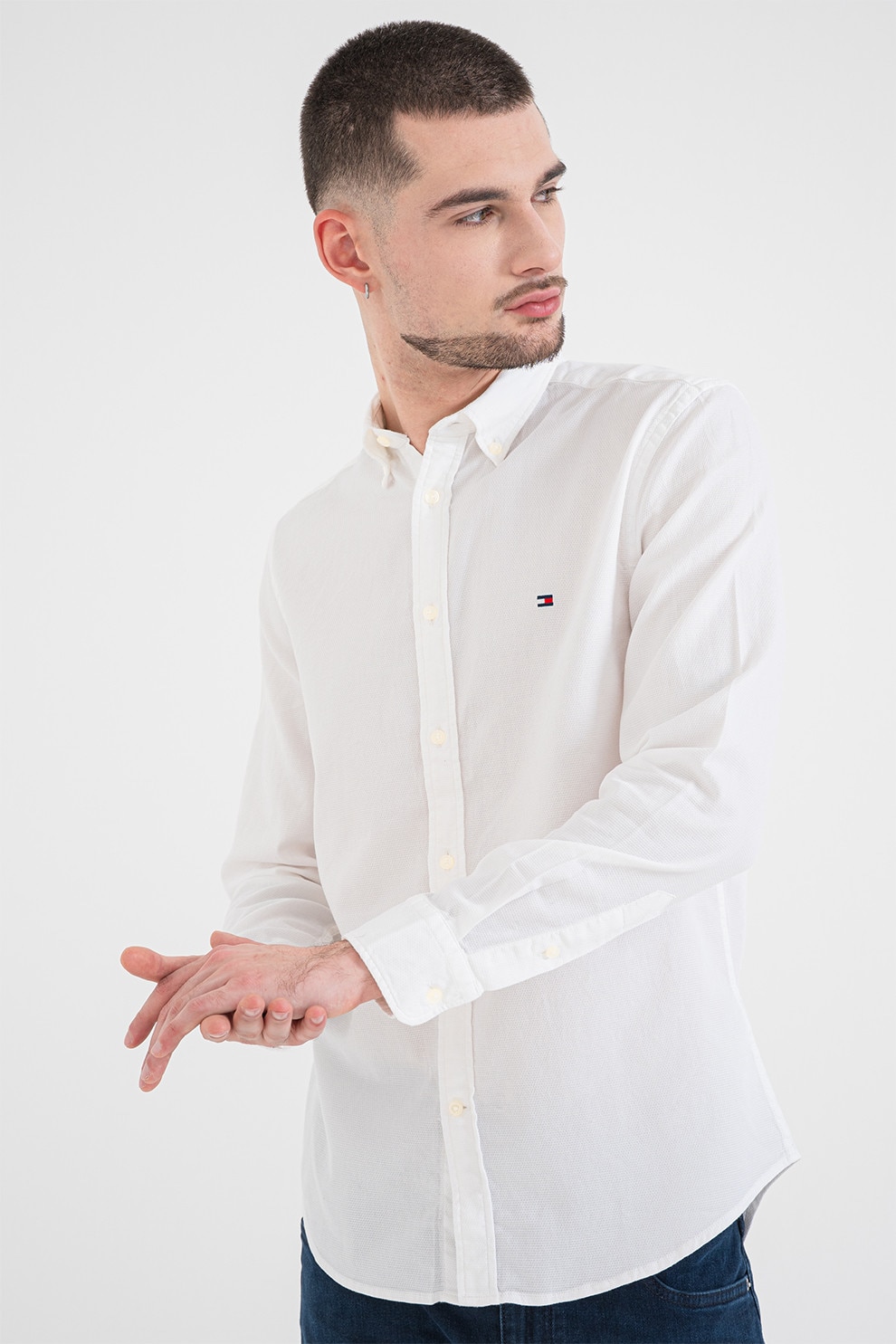 Tommy Hilfiger, Camasa regular fit, Alb, S