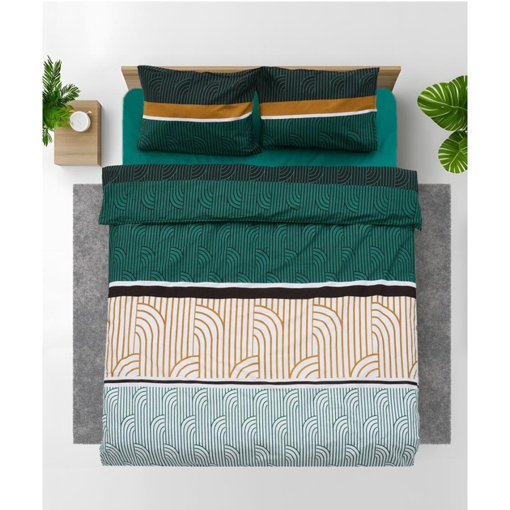 Dupla ágynemű 100% pamut, 4 részes, deco