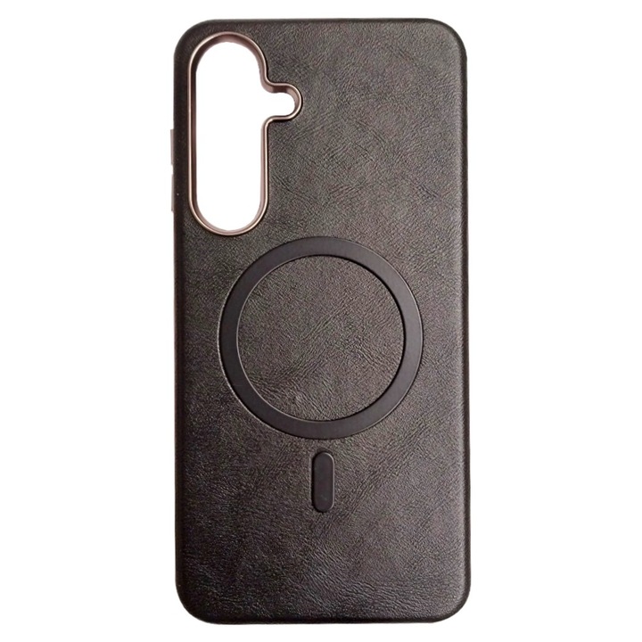 Husă de protecție Partnertele Gentleman, MagSafe, pentru Samsung Galaxy S25 FE, Negru/Gri