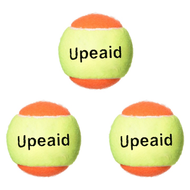 Set 3 mingi tenis, 6.4cm, portocaliu-galben