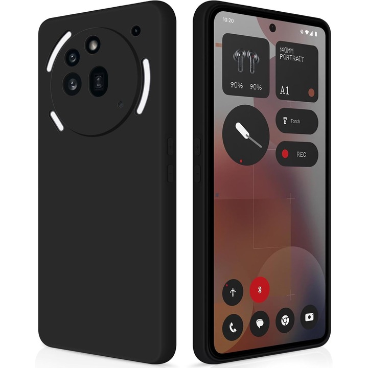 BestCase® Ултра тънък TPU калъф, съвместим с Nothing Phone (3a) Pro, Черен мат