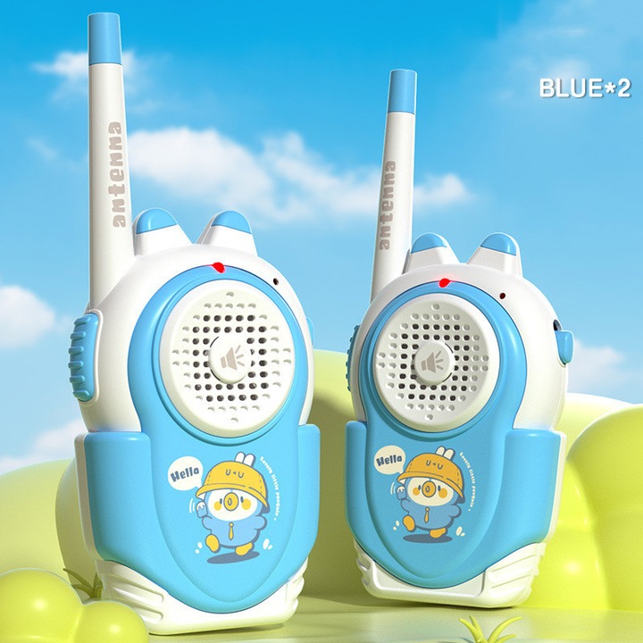 Két darabos walkie-talkie játékcsomag gyerekeknek, csendes vezeték nélküli kaputelefon nagy hatótávolsággal, beltéri és kültéri használatra, alkalmas szülő-gyermek interakcióra