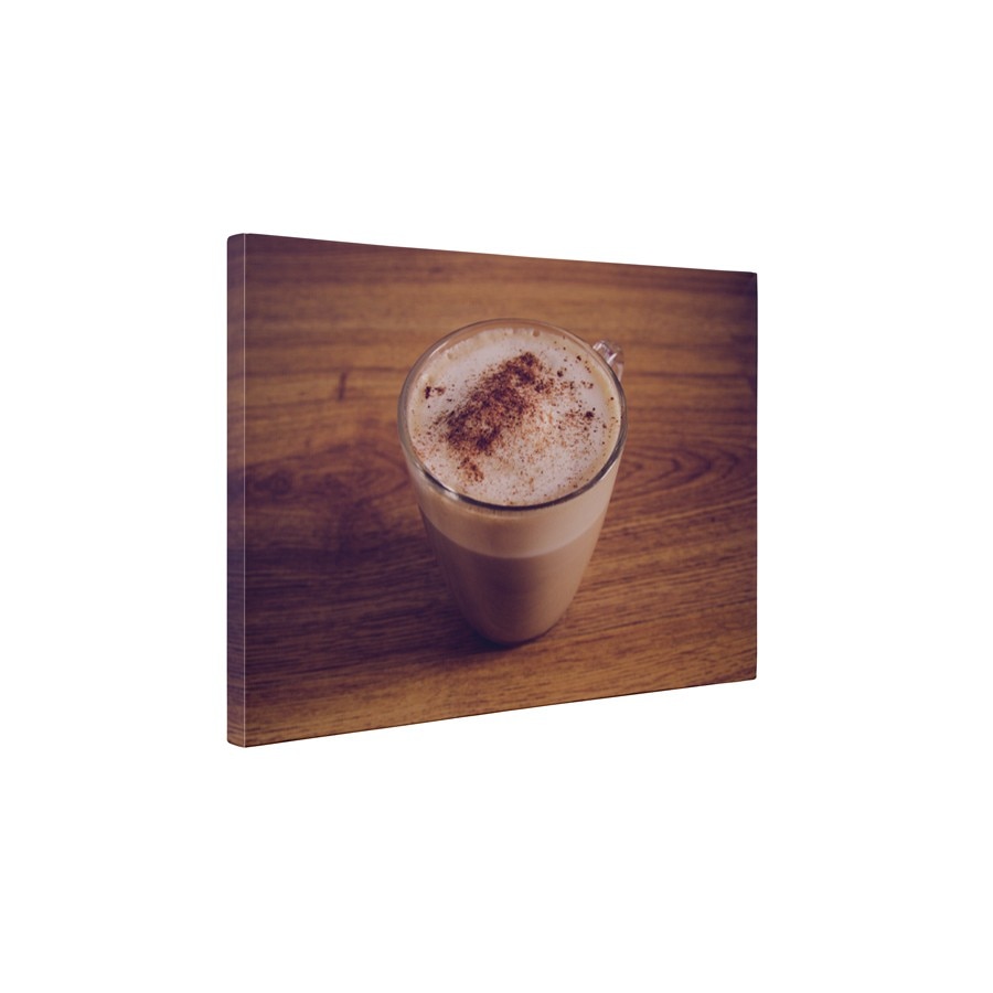 Cappuccino cu scortisoara - Tablou Canvas - 60x75 cm