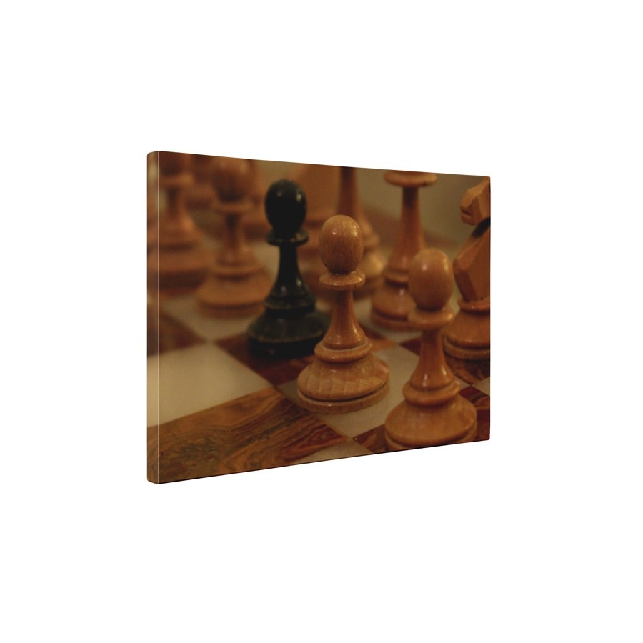 Piese de sah - Tablou Canvas - 80x105 cm