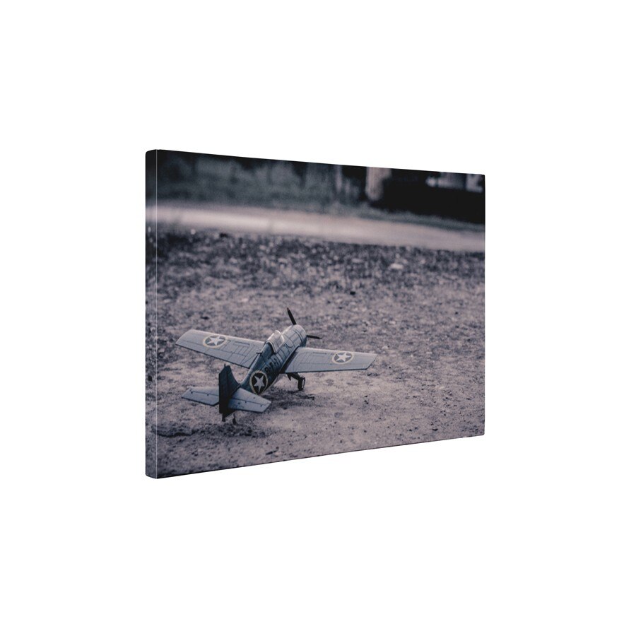 Mini avion de razboi - Tablou Canvas - 60x80 cm