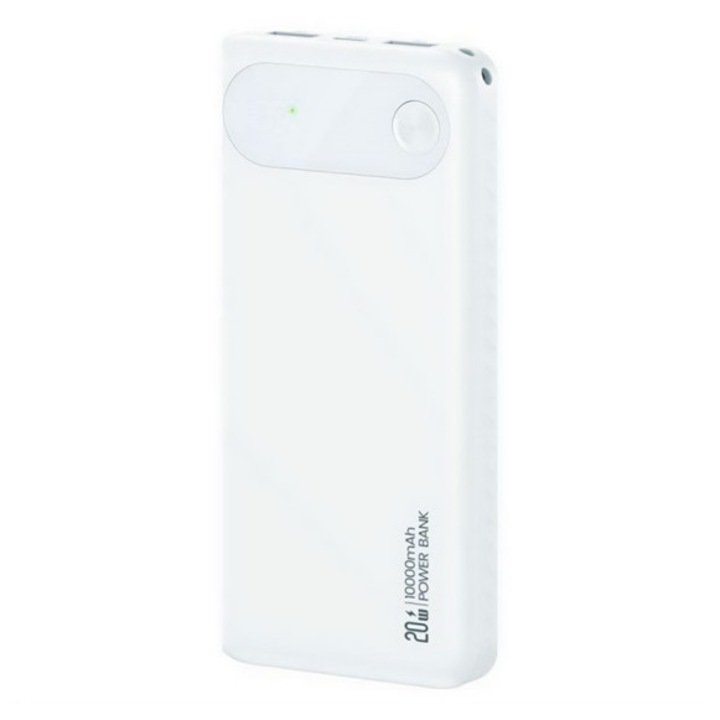 Usams pb80 vésztöltő 2 usb+type-c, 10000mah, 20w, pd gyorstöltő, fehér