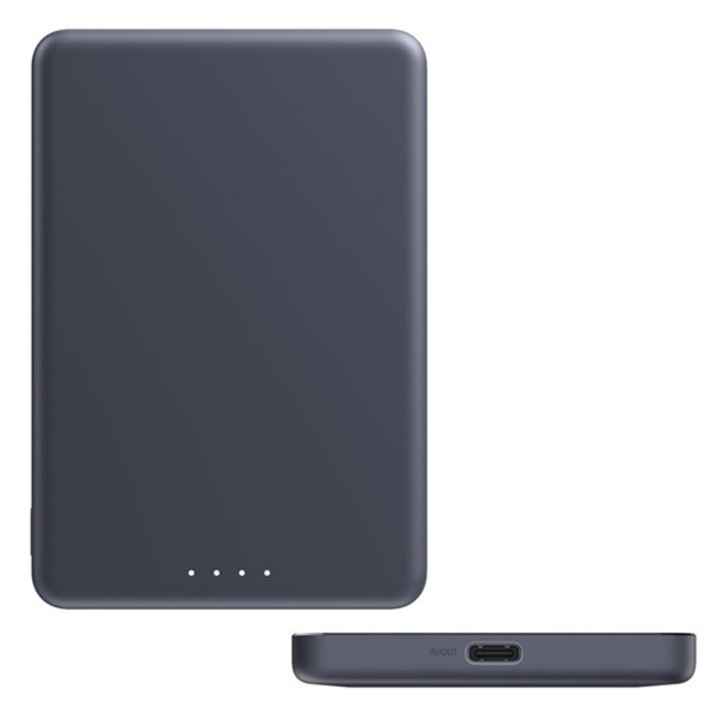 Xiaomi super slim vésztöltő type-c aljzat, 5000mah, 22.5w, gyorstöltő, magsafe, fekete