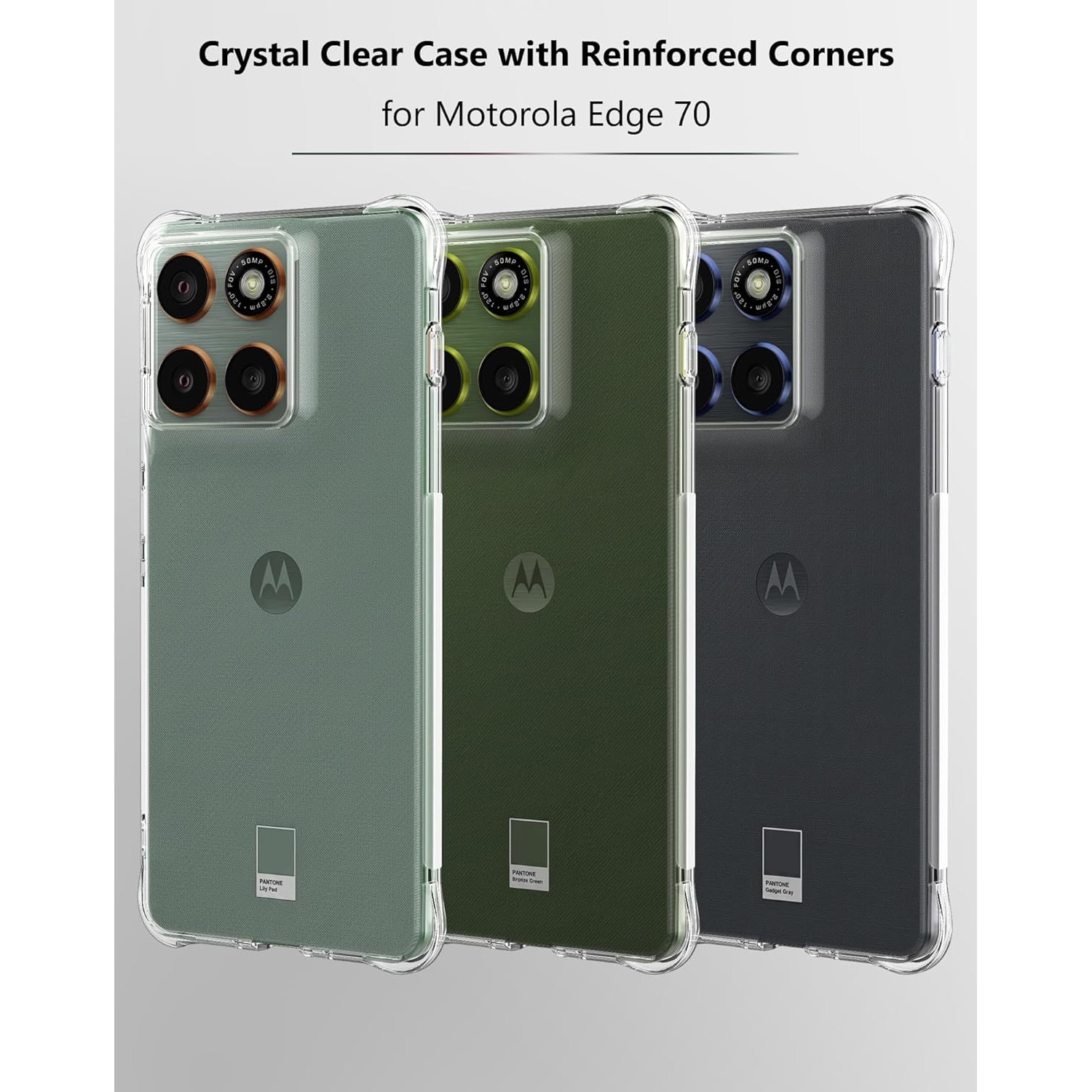 Intelli® Husa silicon compatibila cu Motorola Edge 70, Anti soc, Transparent