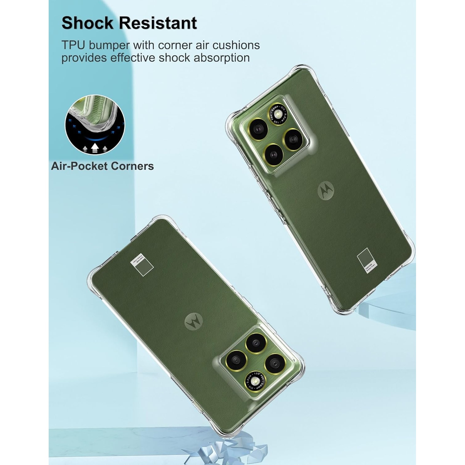 Intelli® Husa silicon compatibila cu Motorola Edge 70, Anti soc, Transparent