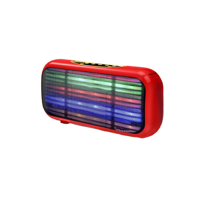Hordozható Hangszóró, Bluetooth hangfal, USB input, MicroSD kártya olvasó, Piros