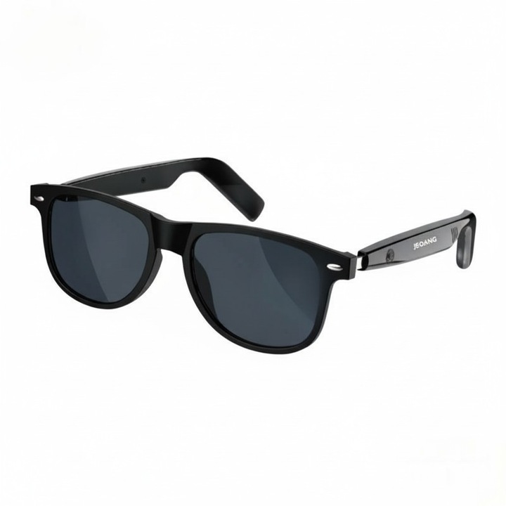 Ochelari audio Bluetooth JG-861, protectie UV, sunet de inalta fidelitate, culoare albastra, dimensiuni confortabile