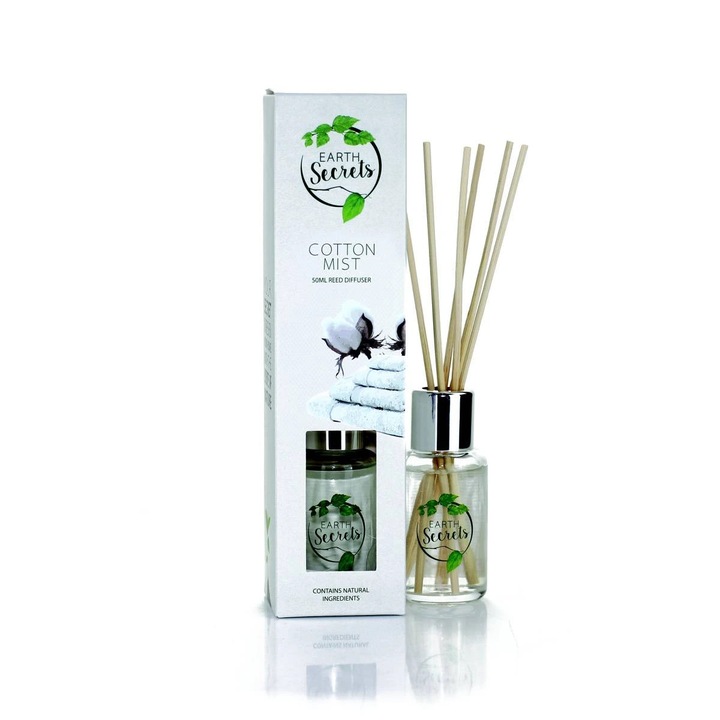 ASHLEIGH & BURWOOD szobaillatosító, 50 ml-es diffúzor, pamut illat, 6 pálcikás készlet