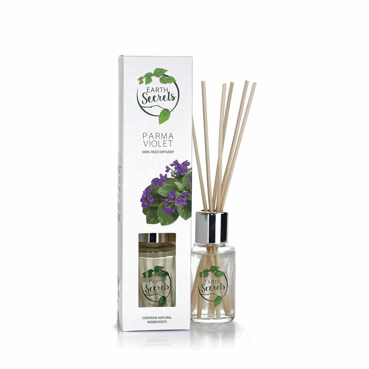 Odorizant camera, ASHLEIGH & BURWOOD, difuzer 50 ml, parfum violet de Parma, set cu 6 betisoare