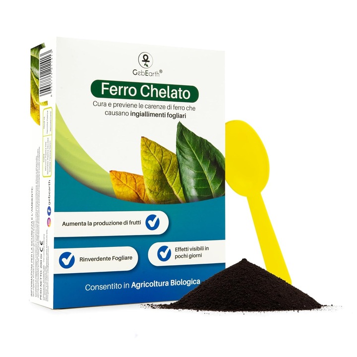 Fier pentru Plante Chelatat – Actiune rapida impotriva clorozei si ingalbenirii, ideal pentru legume, plante ornamentale si pomi fructiferi