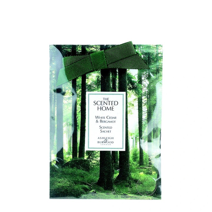 ASHLEIGH & BURWOOD szobaillatosító, THE SCENTED HOME illatzsák, fehér cédrus és bergamott