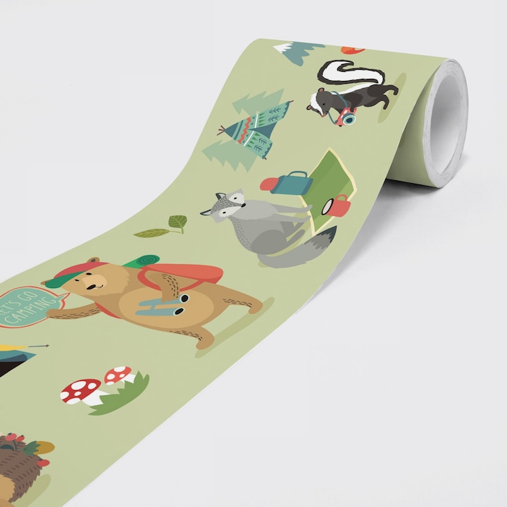 Vlies öntapadó szegély állatokkal kempingezéshez 15 cm x 5 m