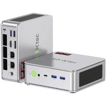 Mini PC GMKtec K8 cu procesor AMD Ryzen 7 8845HS pana la 5.1GHz, 32GB RAM, 1TB SSD, AMD Radeon 780M, Windows 11 Pro