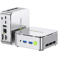 Mini PC GMKtec G10 cu procesor AMD Ryzen 5 3500U pana la 3.7GHz, 16GB RAM DDR4, 1TB SSD, Radeon Vega 8 Graphics, Windows 11 Pro, Silver