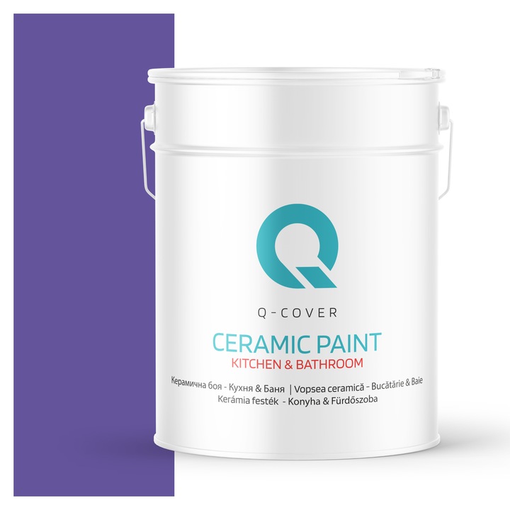 Керамична боя за кухня и баня, Q-COVER, H2711 лилав, 10L, дълбоко матов
