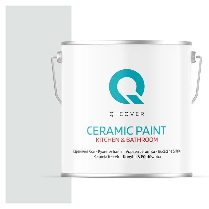 Латекс Q-COVER Кухня & Баня, Бял с нюанс каки H1675, Дълбоко матов, 5л