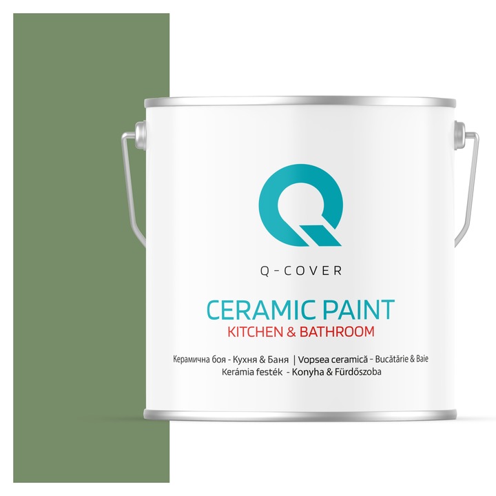 Латекс Q-COVER, тъмнозелен H2123, дълбоко матов, 5л, за кухни и бани