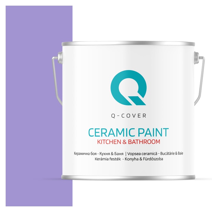 Керамична боя Q-COVER за кухня и баня, лилава H2733, 5L, дълбоко матова, устойчива на влага