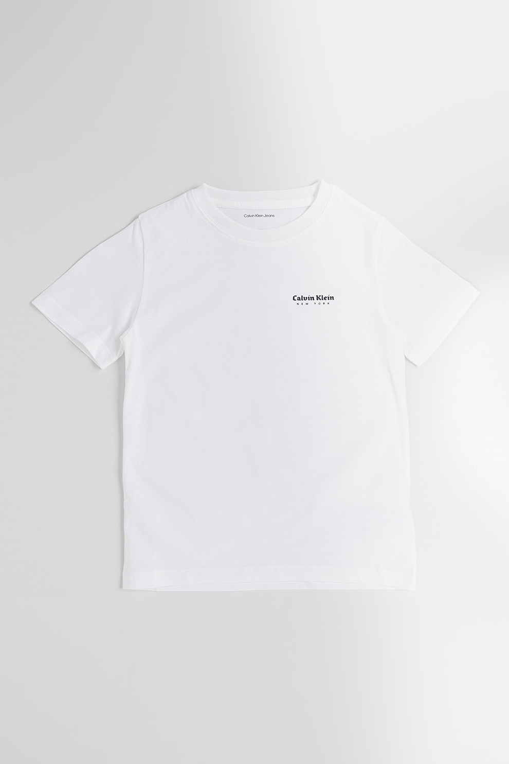 CALVIN KLEIN, Tricou de bumbac cu logo, Alb optic, 170 CM