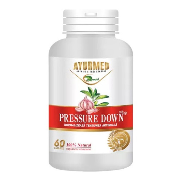 Supliment alimentar STAR INTERNATIONAL Pressure Down, 60 tablete, sustinere tensiune arteriala, natural
