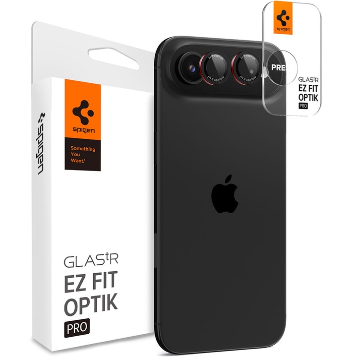 Set 2 Sticla camera foto, Spigen Glas.Tr Ez Fit Optik Pro 2-Pack Pentru iPhone Air