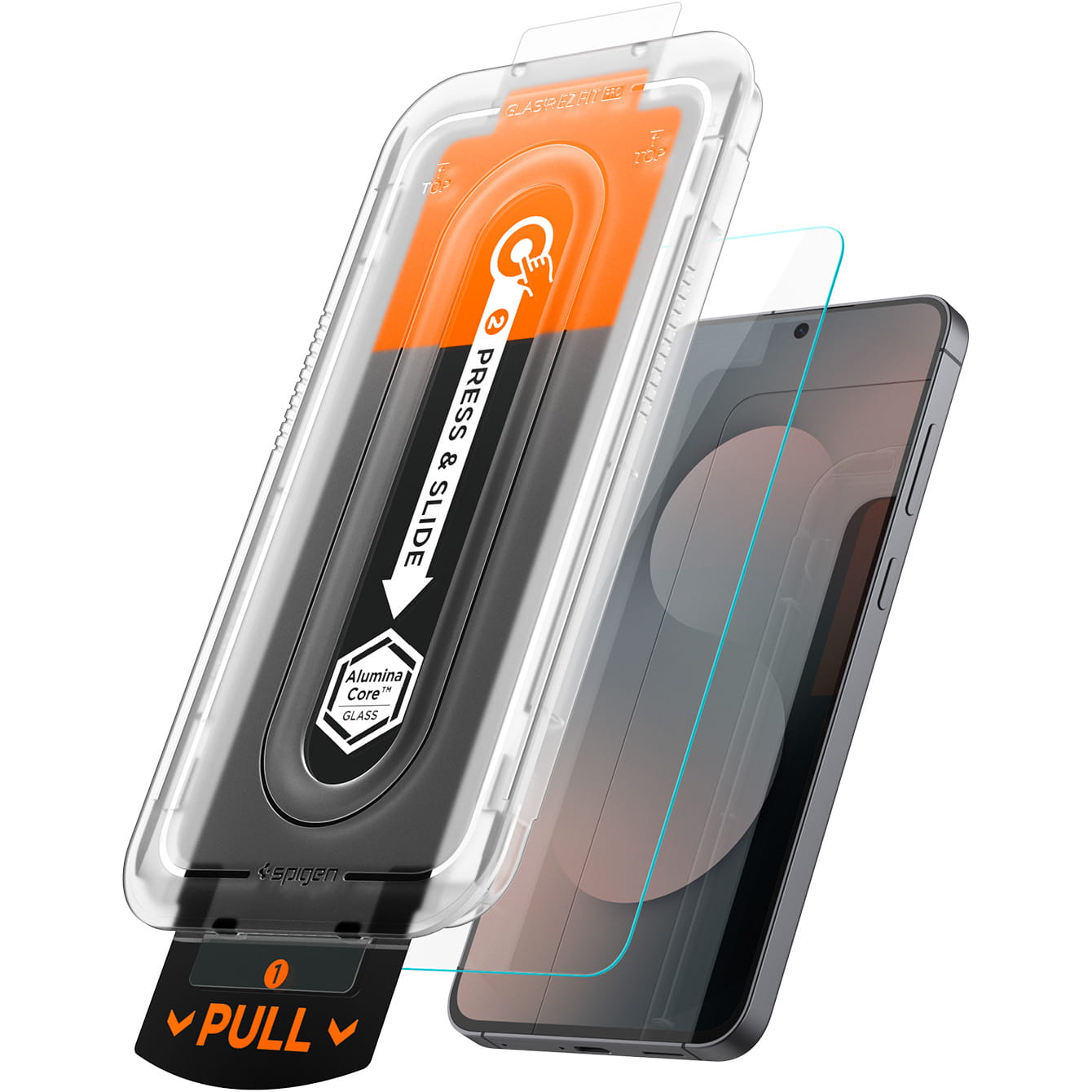 Sticla de protectie, Spigen Glas.Tr Ez Fit Pro 1-Pack (Alumina Core) Pentru Samsung Galaxy S25 Fe