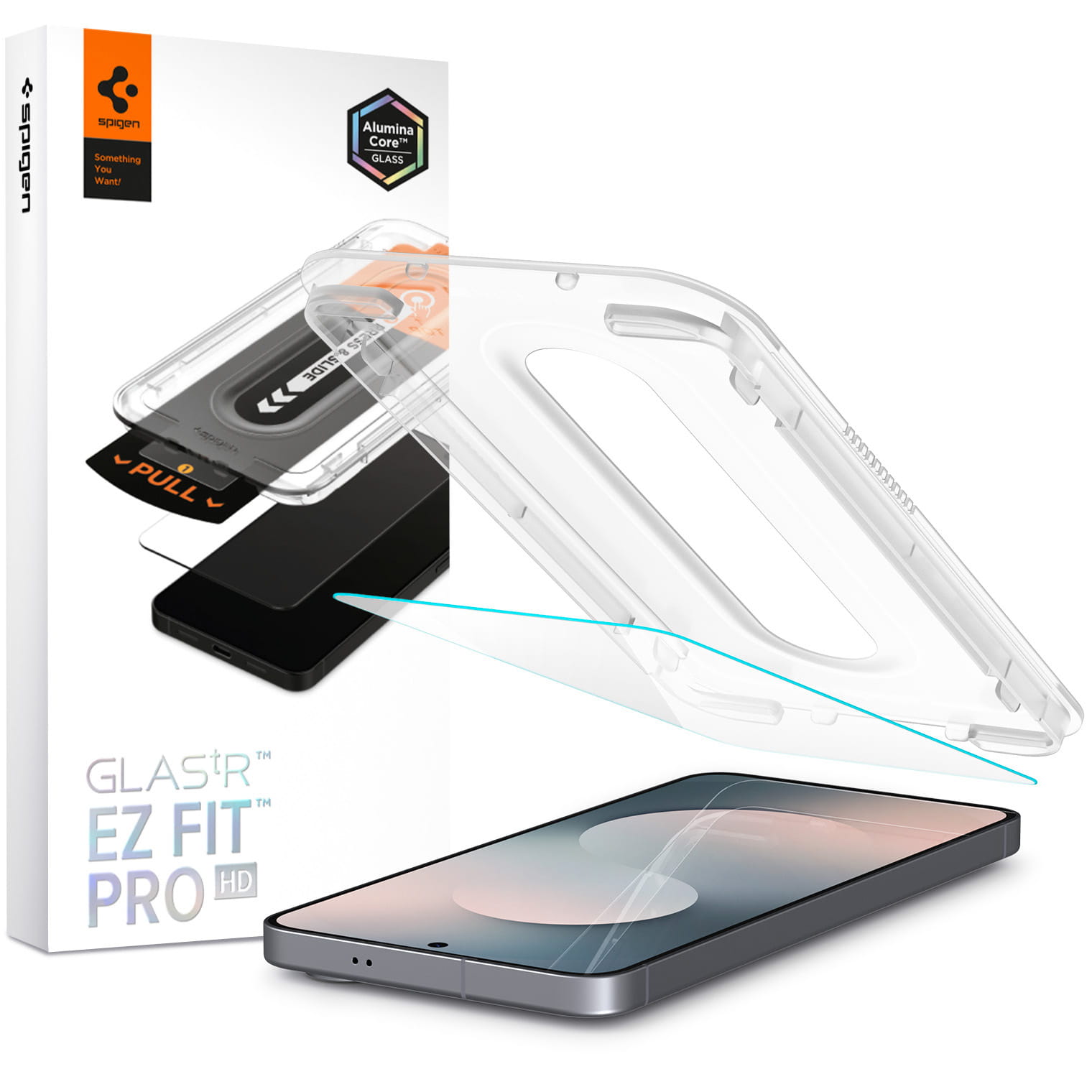 Sticla de protectie, Spigen Glas.Tr Ez Fit Pro 1-Pack (Alumina Core) Pentru Samsung Galaxy S25 Fe