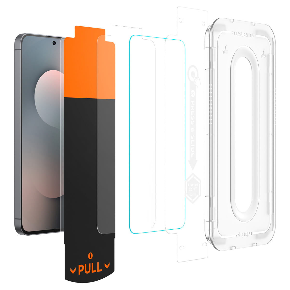 Sticla de protectie, Spigen Glas.Tr Ez Fit Pro 1-Pack (Alumina Core) Pentru Samsung Galaxy S25 Fe
