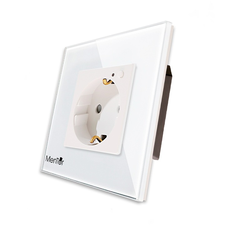 Смарт безжичен контакт Mentor ES014, прост, вграден, WiFi, 16A, 1000W