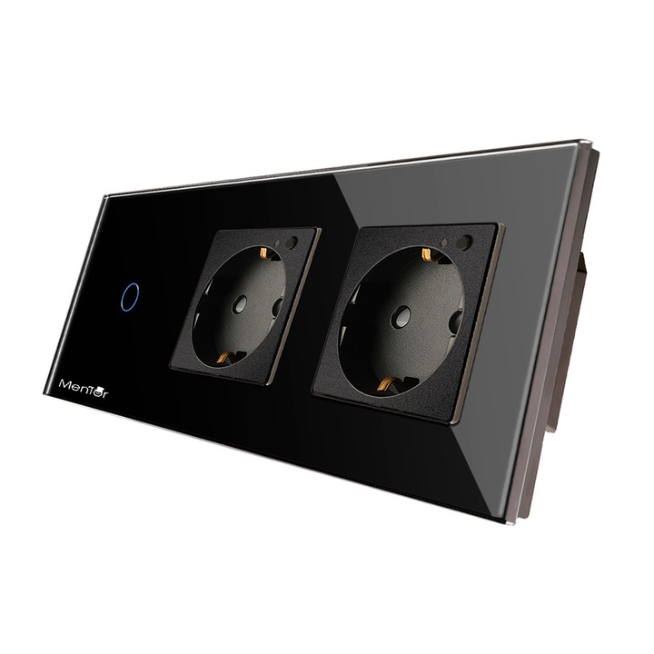 Комплект Умен Безжичен Контакт и Превключвател Mentor ES025 2.1 вграден WiFi 16A 3x1000W